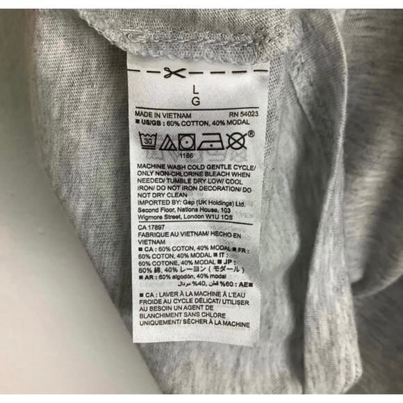 Gap Favorite Gray Rose Every Day Crew Neck Tee Large NWT - Picture 6 of 6